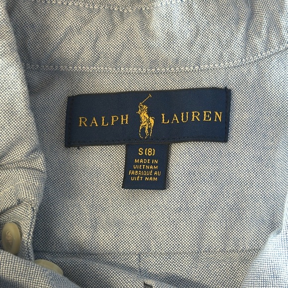 Ralph Lauren - Button down Oxford shirt with tricoloured embroidered pony - Picture 5 of 5